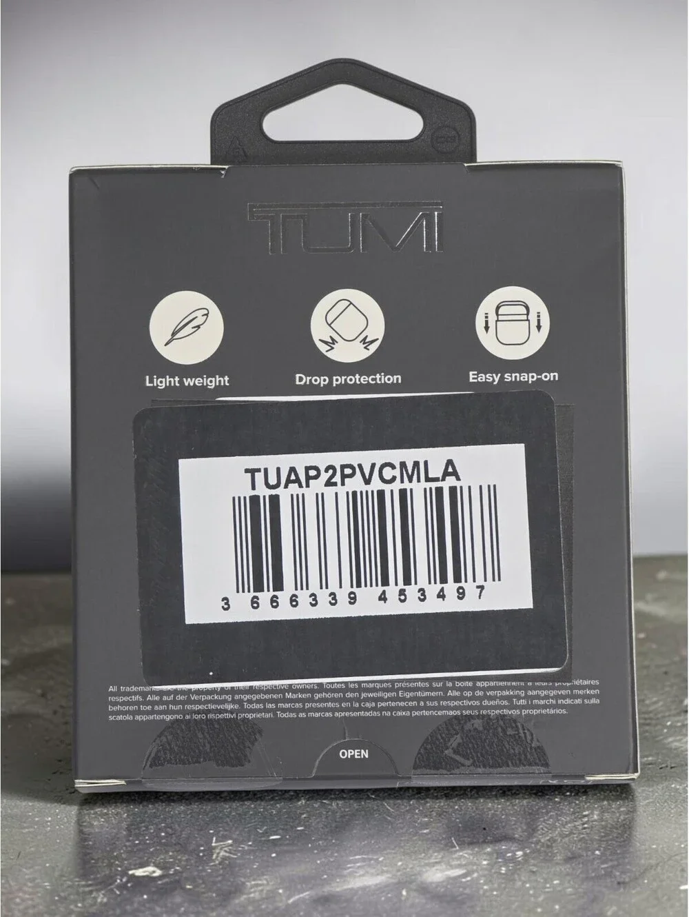 TUMI AirPods Pro Case Black| Compatible Pro & Pro 2 | New in Box